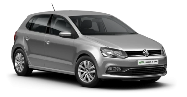 Grey five-door Volkswagen Polo with an Artal Rent A Car plate, hire car in Calahonda